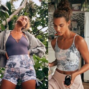 Free People FP Movement x Onzie Workout Set La‎ Coqueta Shorts Bella Crop Top S
